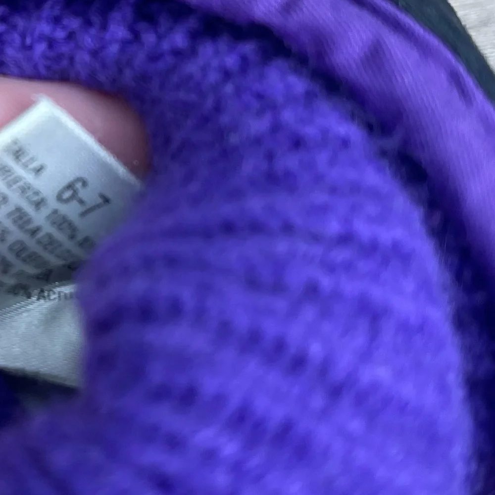 Children’s purple snow winter‎ mittens gloves size 6/7 girls